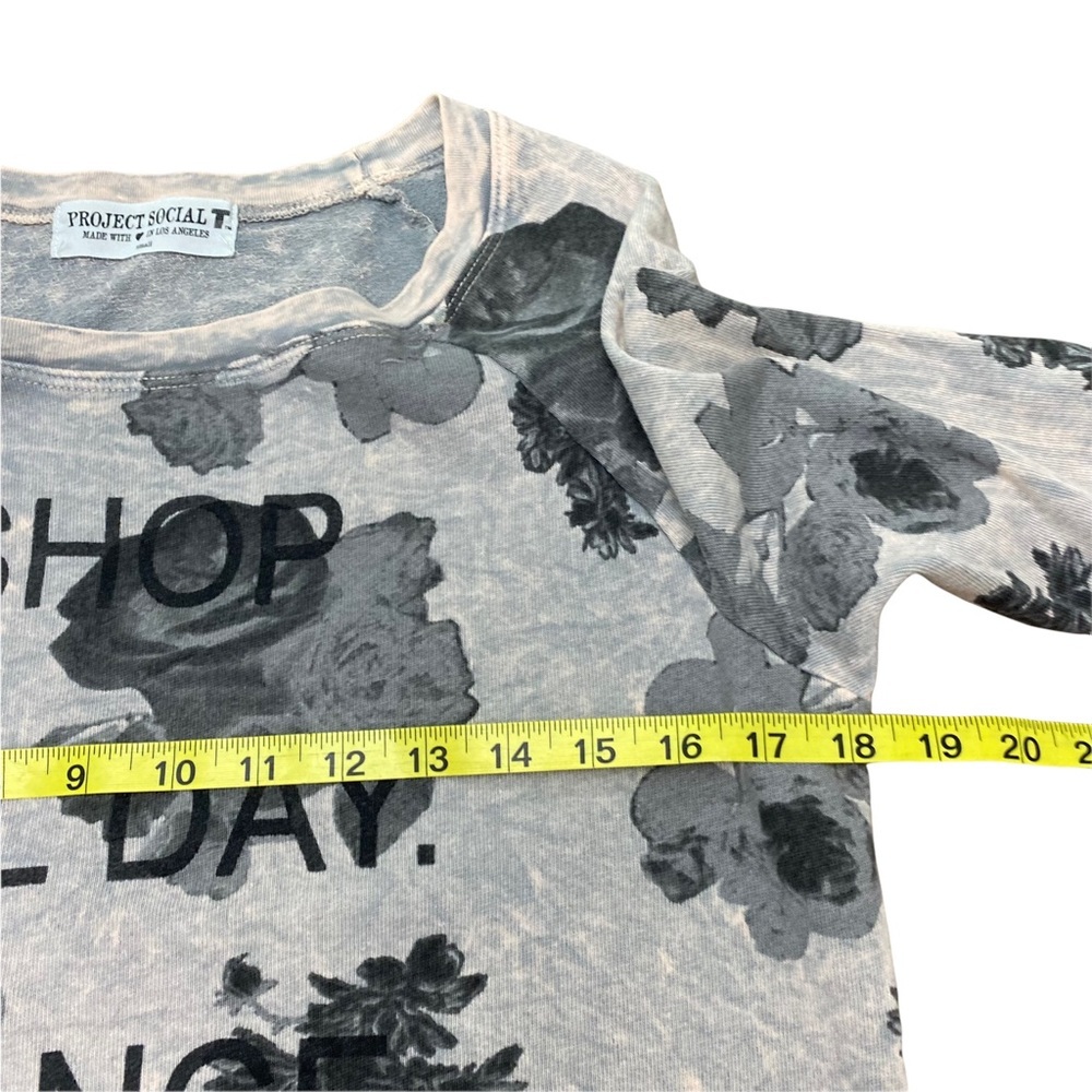 Project Social T Pink Sweatshirt Lounge S Floral Shop All Day Dance All Night - Picture 7 of 9